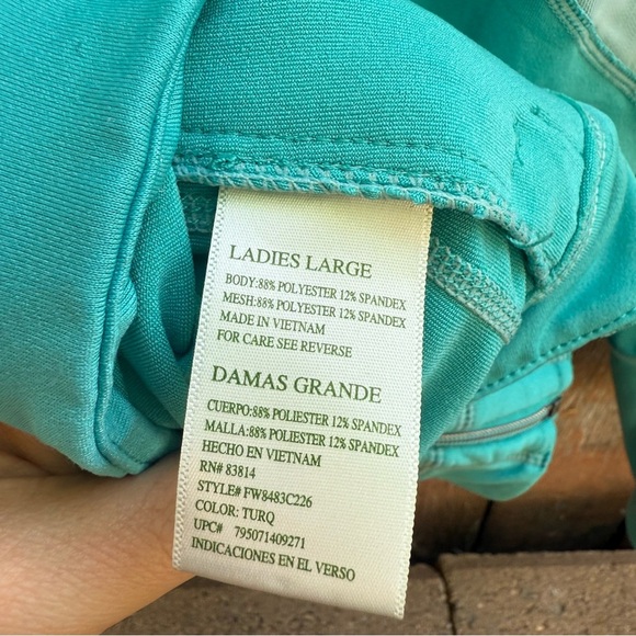 TANGERINE Women's Teal Full Zip Mesh Athletic Jacket Sweatshirt Size Large - Picture 11 of 12